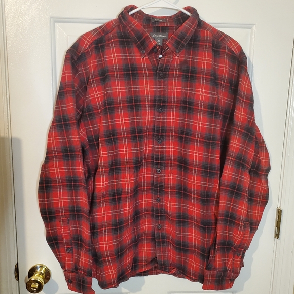 Eddie Bauer Other - Eddie Bauer Men's XL Red Flannel Plaid Classic Fit Long Sleeve Collared shirt